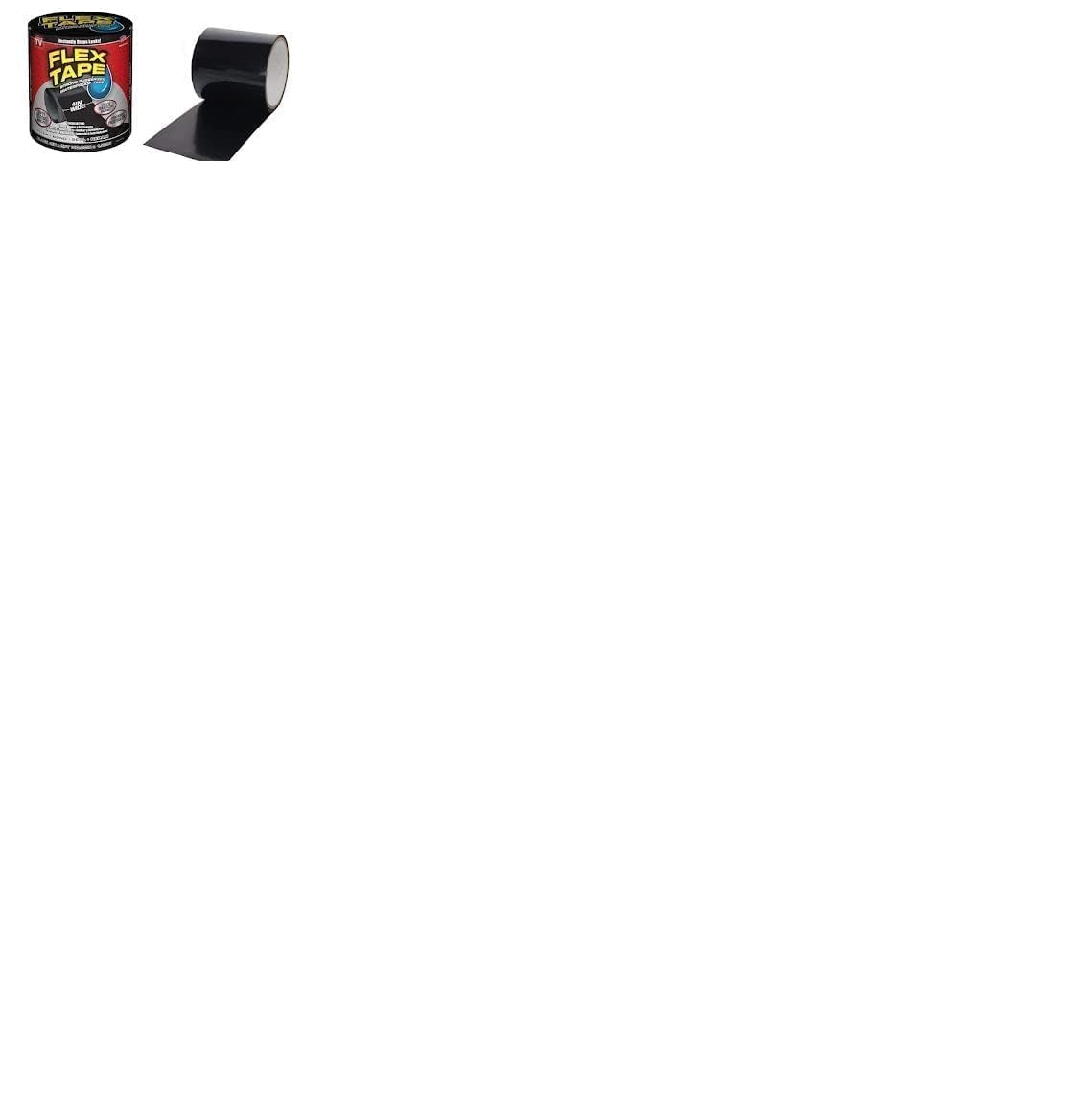 Flex Tape Strong Rubberized Waterproof Tape, Marine, 4 inches x 5 feet, Black