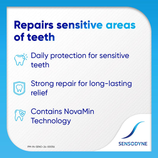 Sensodyne Toothpaste Repair and Protect | Tooth Paste for Daily Sensitivity Protection, Long-lasting Relief | Pack of 1 - 70gm | Fresh Taste | Dentist Recommended