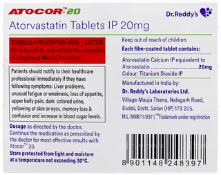 Atocor 20 Tablet – 30 Tablet For High cholesterol