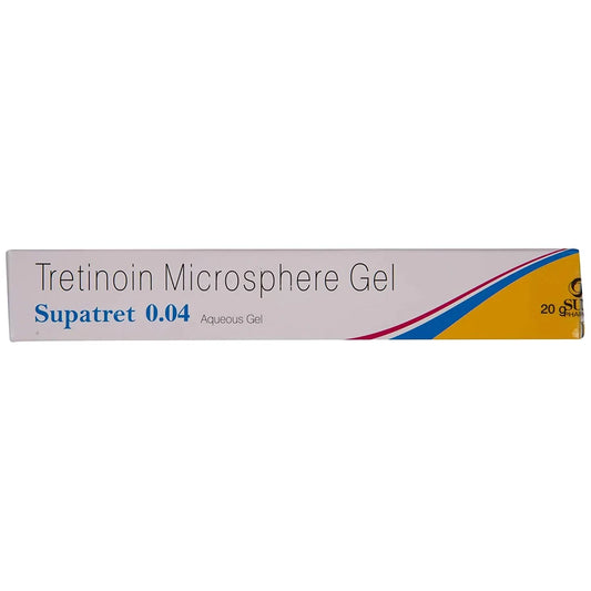 Supatret 0.04% Aqueous Gel (20gm) For Acne, Wrinkles, Skin Spots