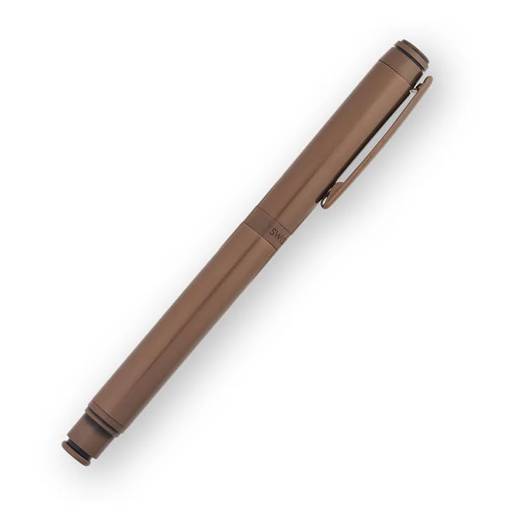 Swissbrand Legacy 2502 Premium – Matte Brown Lacquer Finish, Smooth Writing, Elegant Gift Pen, Black Ink (Roller Pen)