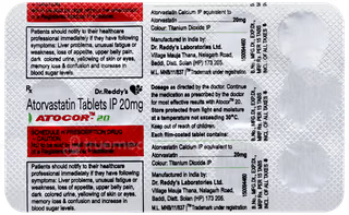 Atocor 20 Tablet – 30 Tablet For High cholesterol