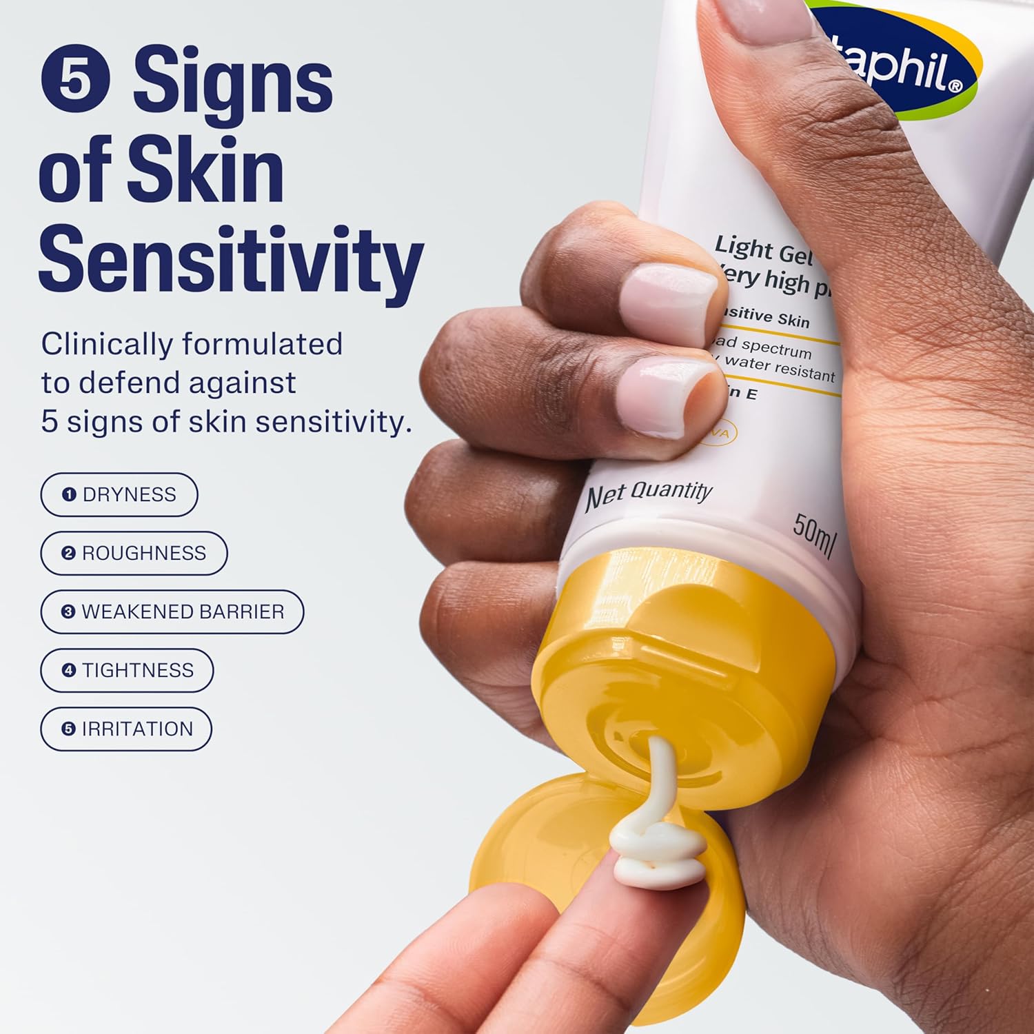 Cetaphil Sun SPF 50 Light Gel Mineral Base For Normal, Dry & Oily Skin - 50 ml
