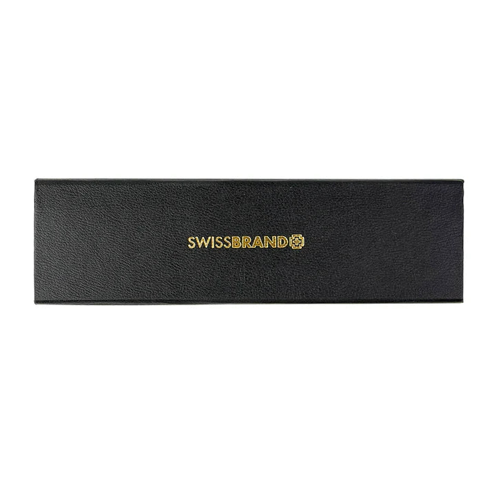 SWISSBRAND Luxe 2513 Black gloss finish Premium composite diamond-shape Fountain Pen with gold trim