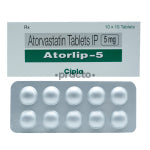 Atorlip 5mg Tablet – 10 Tablets For High cholesterol