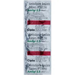 Amlip 2.5 mg- 100 Tablets for Hypertension (high blood pressure)