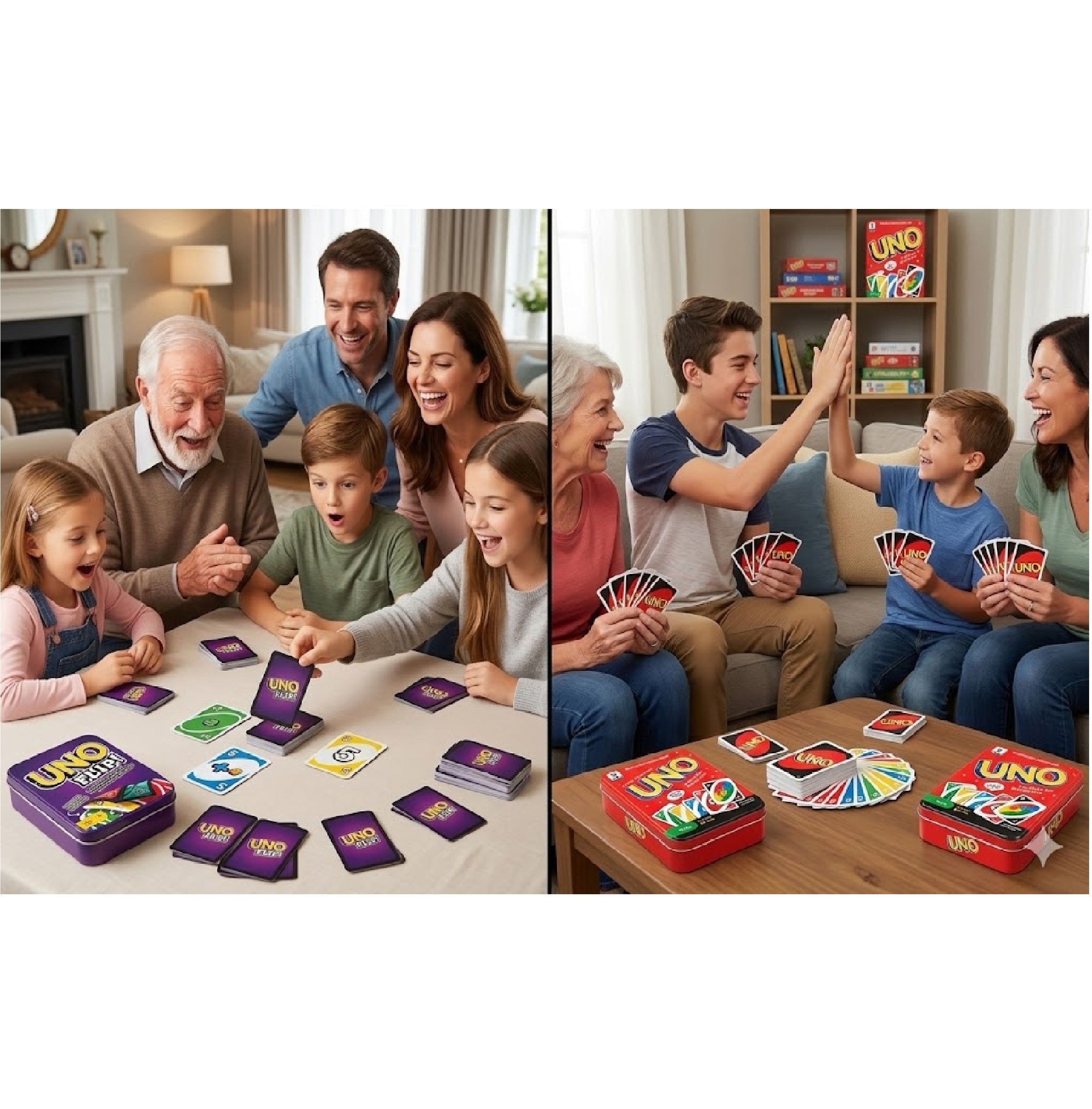 UNO Flip Tin Card Game & UNO Red Tin Card Game Combo | Friends, Family & Travel