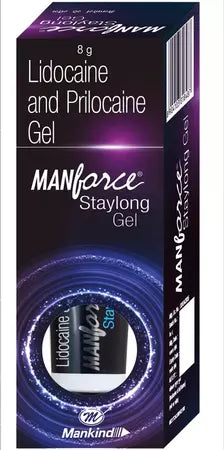 2 X Manforce Staylong Gel 8gm For used to numb the normal, unbroken skin