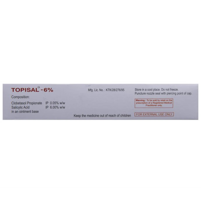 Topisal 6% Ointment (30gm) For Eczema, Skin Redness, Itching