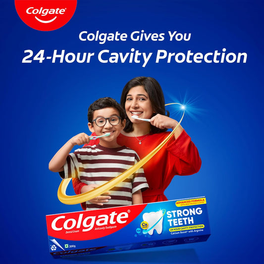 Colgate Strong Teeth Toothpaste with Amino Shakti for Cavity Protection Toothpaste (200 g)