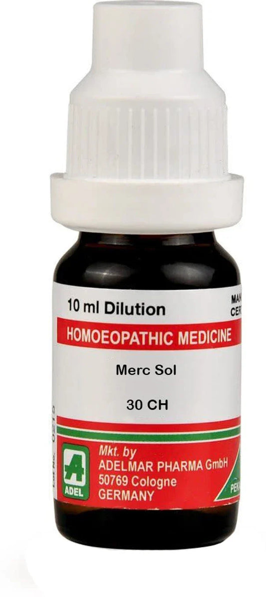 Adel Homeopathy Merc Sol Dilution - 30 CH - 10 ml