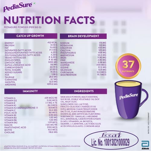 Pediasure Health & Nutrition Drink Powder Vanilla Refill 200gm
