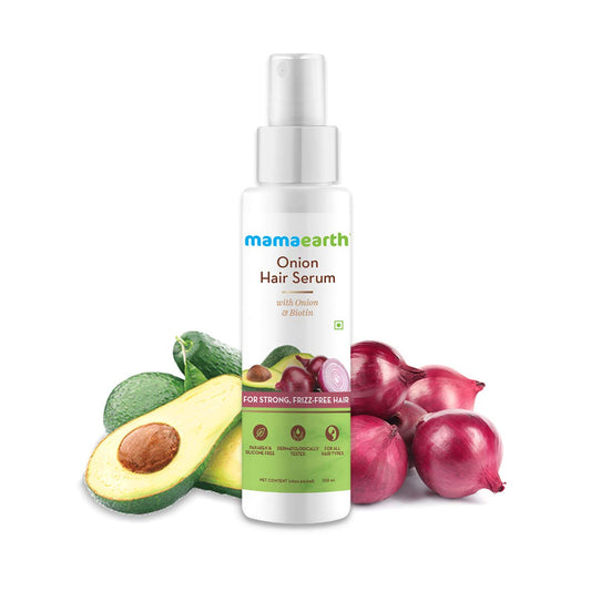 Mamaearth Onion Hair Serum For Strong , Frizz Free Hair - 100 ml