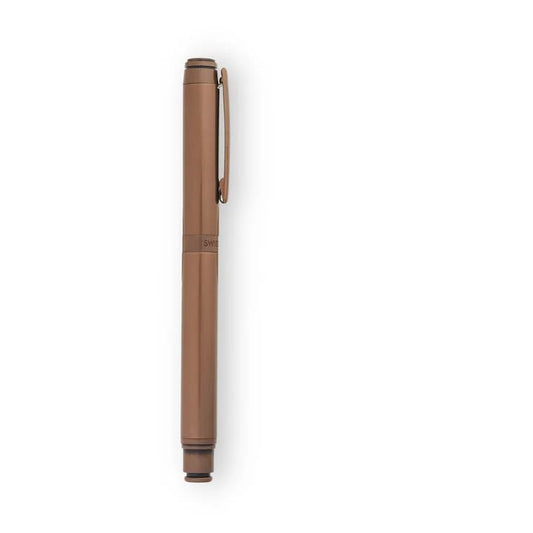 Swissbrand Legacy 2502 Premium – Matte Brown Lacquer Finish, Smooth Writing, Elegant Gift Pen, Black Ink (Roller Pen)