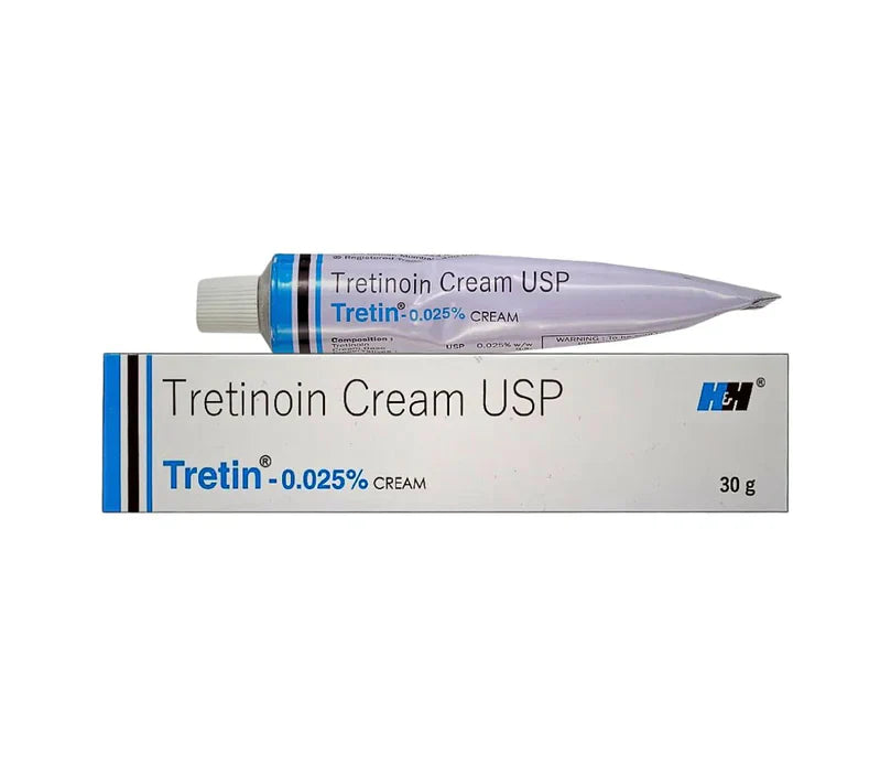 Tretin 0.025% Cream (30gm) For Rough Skin, Wrinkles, Skin Spots