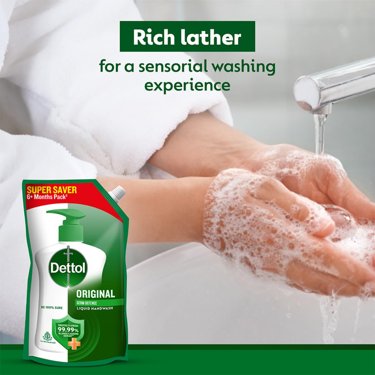 Dettol Liquid Handwash Refill - Original Hand Wash- 675ml, (Buy 1 Get 1 Free)