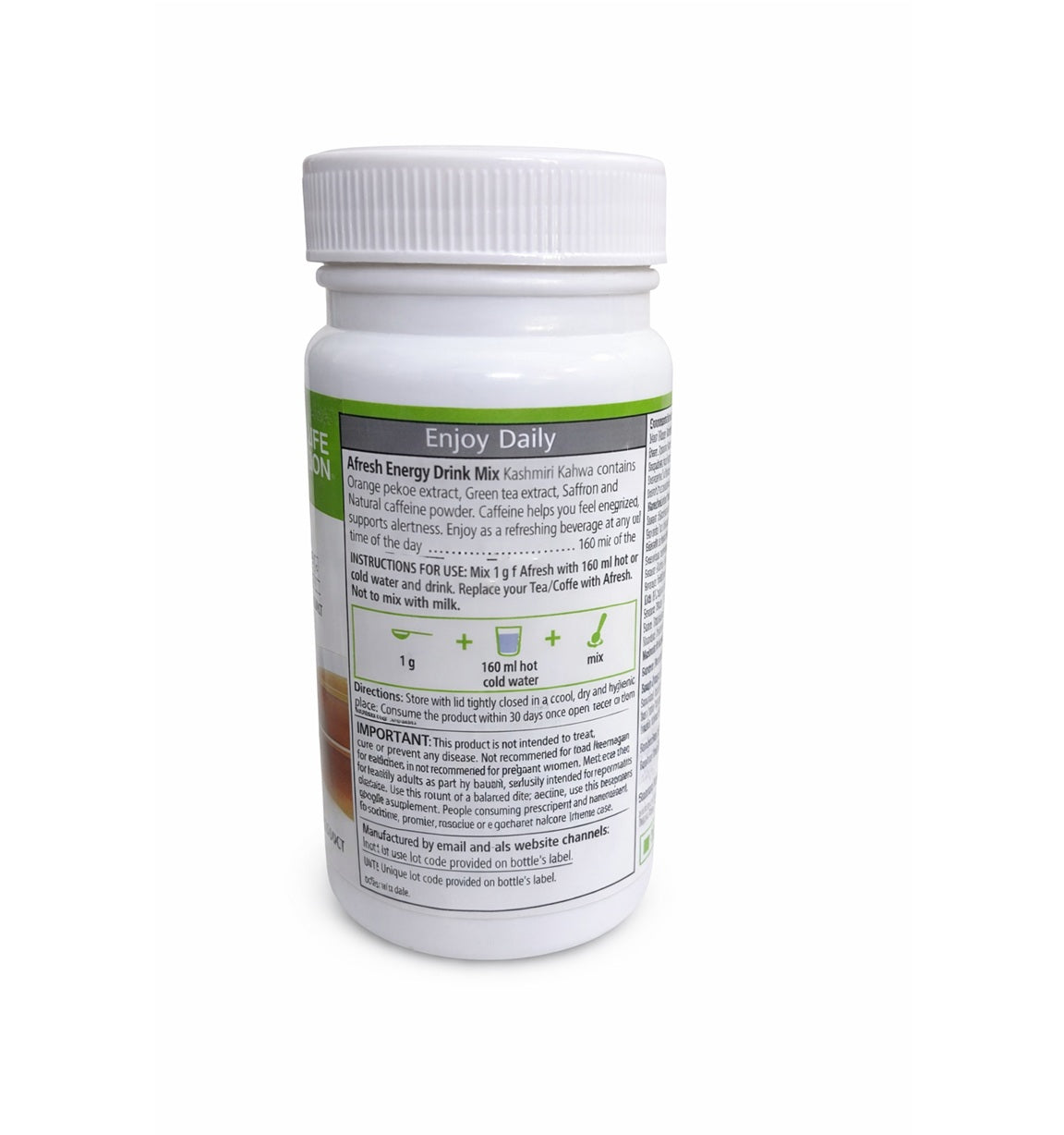 Herbalife Afresh Energy Drink Mix - 50 gm - Kashmiri Kahwa
