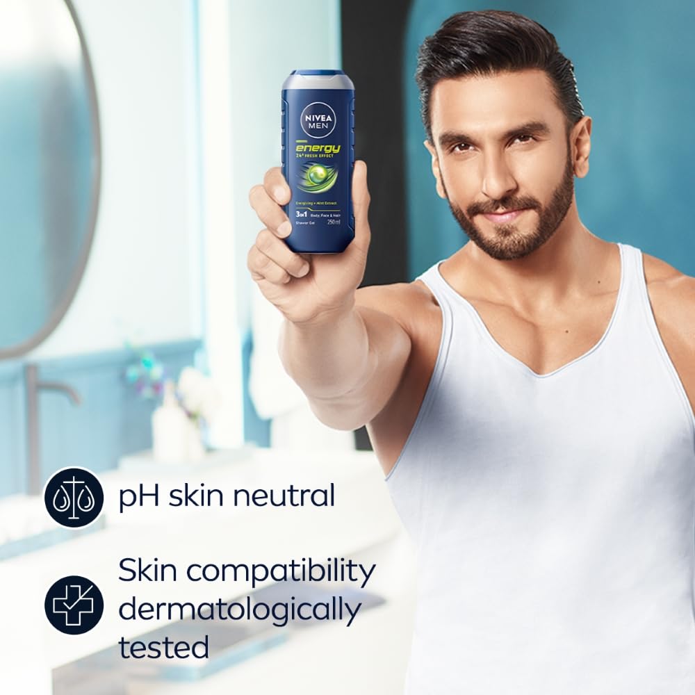 Nivea Men Energy Shower Gel With Mint Extracts - 250 ml