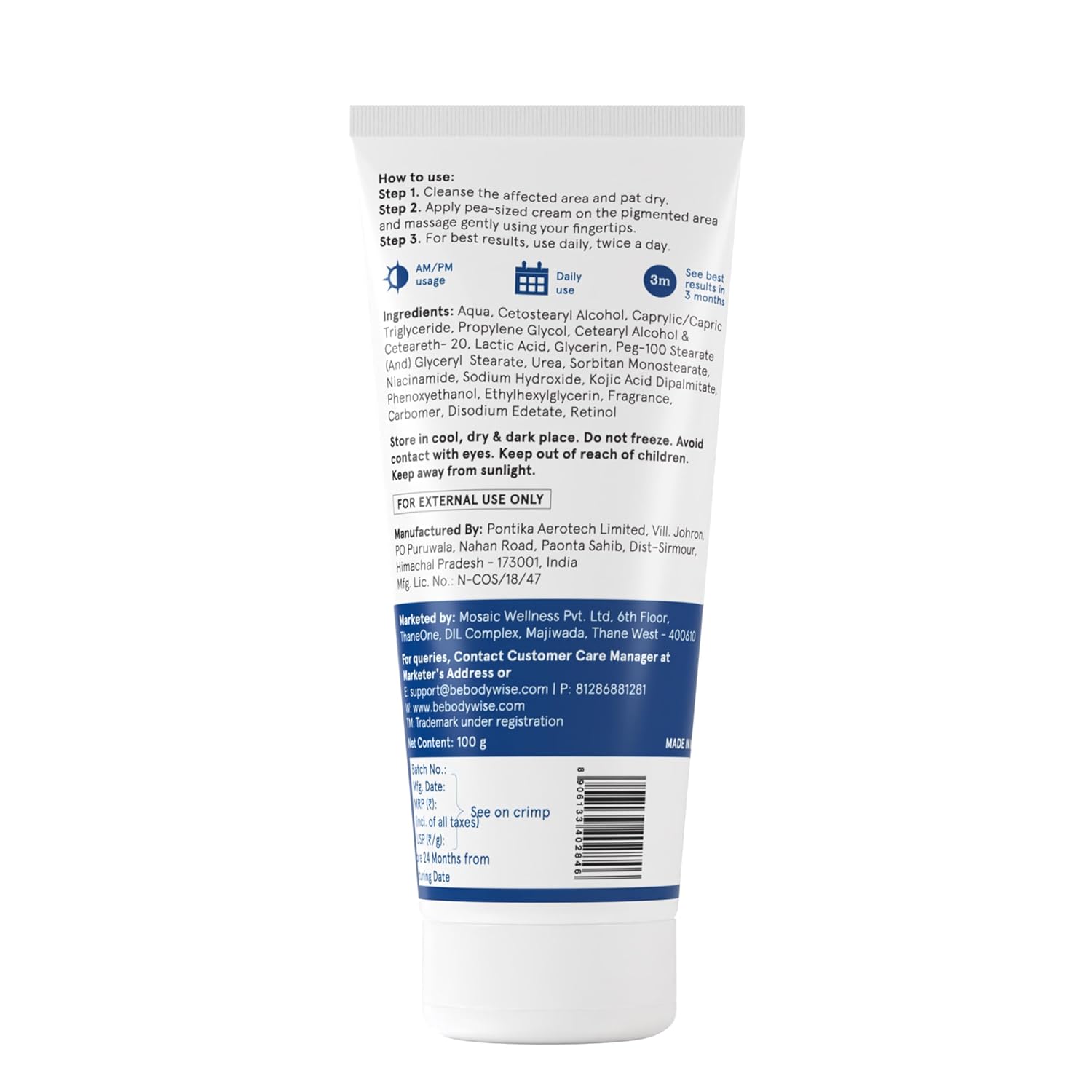 BeBodywise Pigmentation Repair Cream - 100 gm
