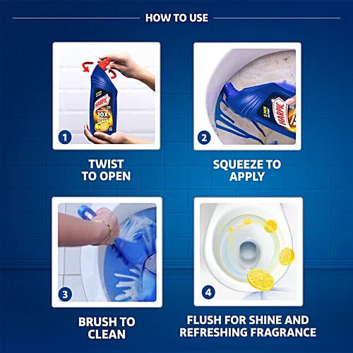 Harpic Disinfectant Toilet Cleaner Liquid - Lemon, 1 L