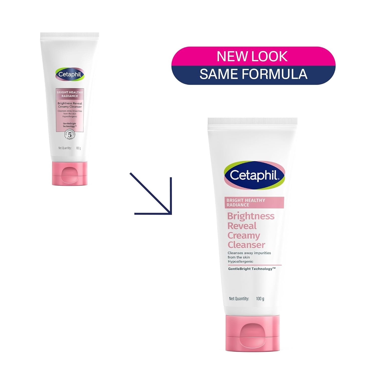Cetaphil Bright Healthy Radiance Reveal Creamy Cleanser, 100g