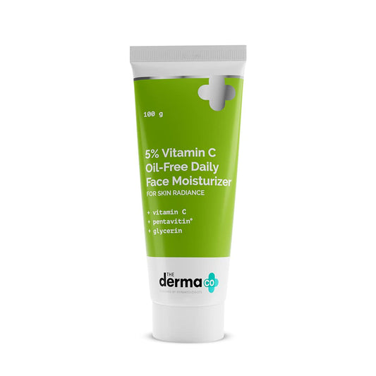 The Derma Co 5% Vitamin C Oil-Free Daily Face Moisturizer For Skin Radiance - 100 gm