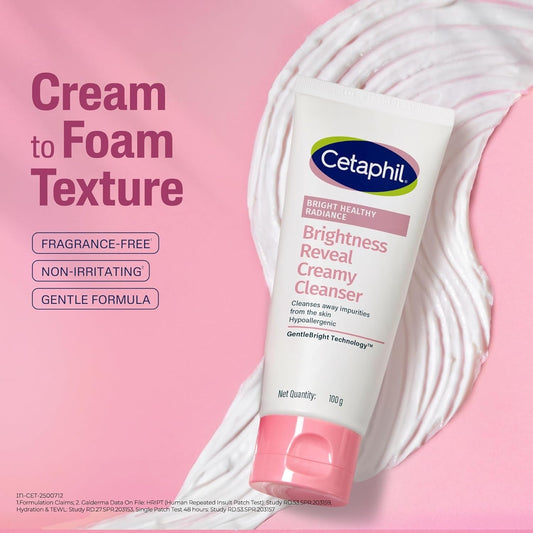 Cetaphil Bright Healthy Radiance Reveal Creamy Cleanser, 100g