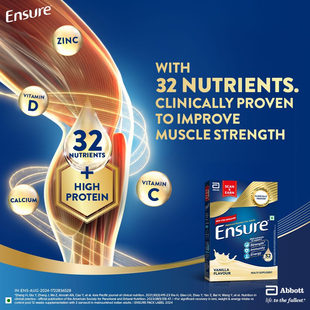 Ensure No 1 Nutritional Supplement Drink Powder Vanilla 375gm
