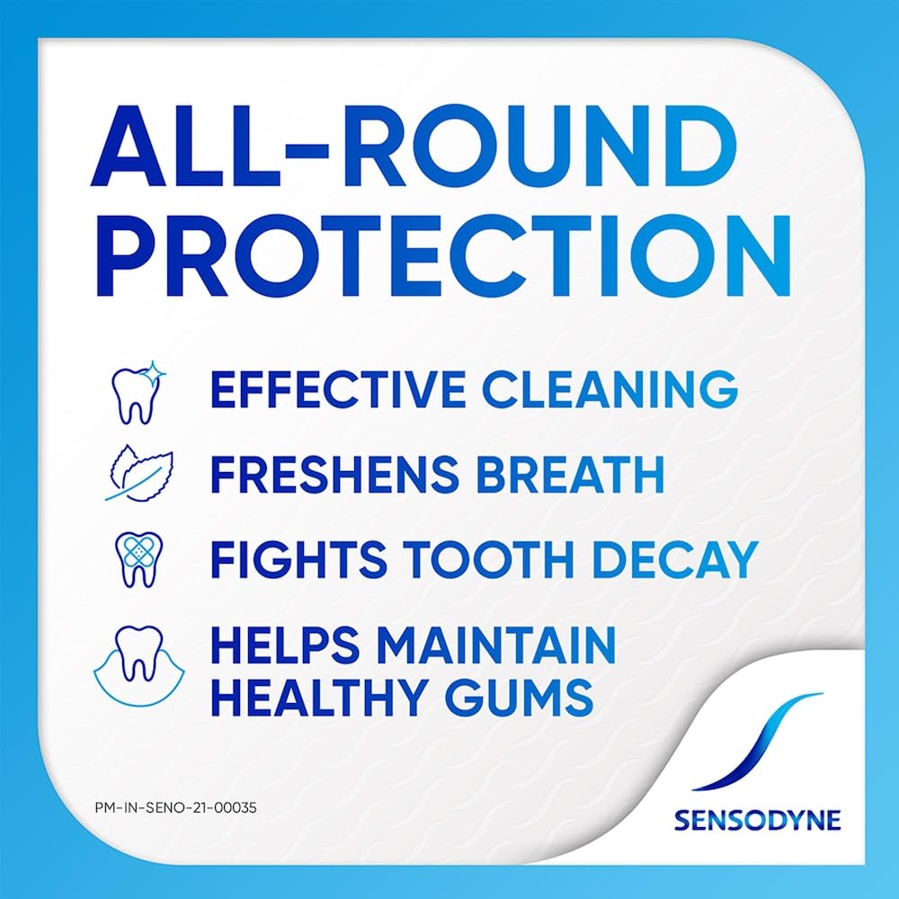 Sensodyne Toothpaste Fresh Gel | Daily Sensitivity Relief Tooth Paste Combo Pack - 250gm