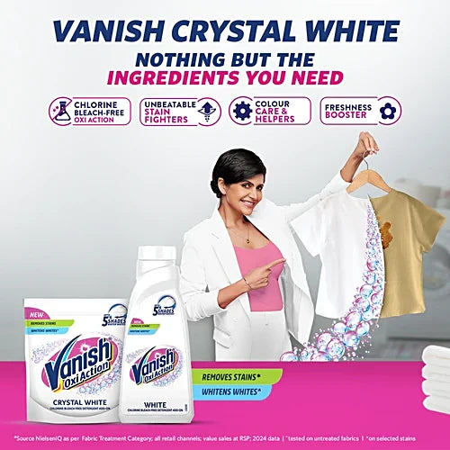 Vanish Oxi Action White Fabric Whitener, 180 ml