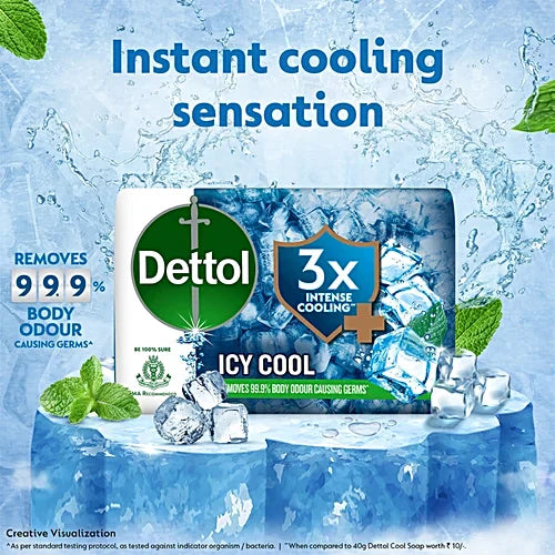 Dettol Icy Cool Soap, 100 g