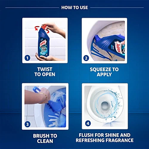 Harpic Disinfectant Toilet Cleaner Liquid - Refreshing Marine, 500 ml