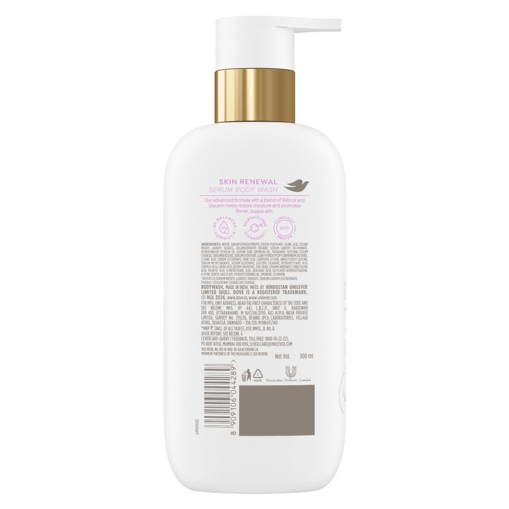 Dove 4% Restoring Serum With Retinol Skin Renewal Bodywash - 300 ml