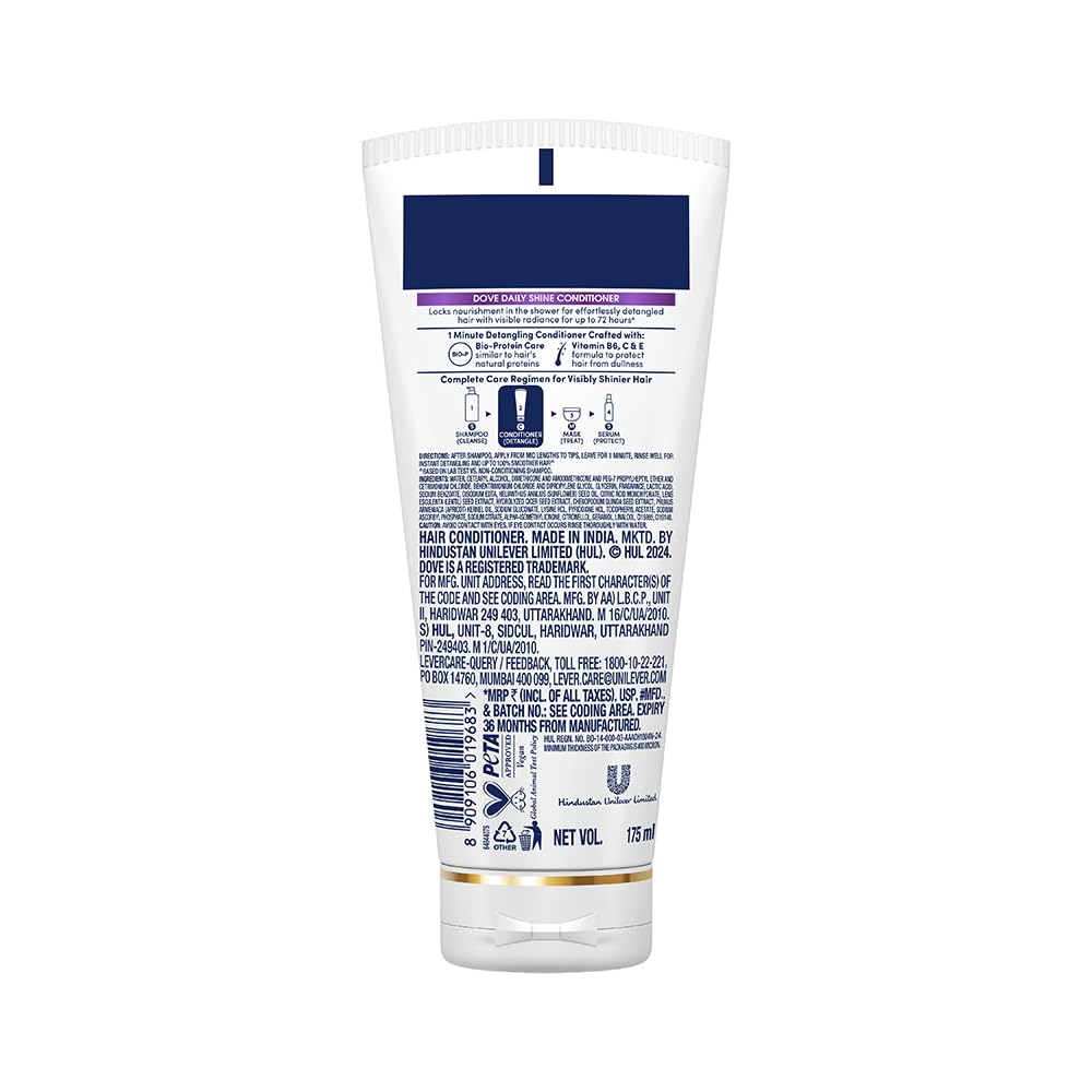 Dove Daily Shine Hair Conditioner with for Smooth & Shiny Hair - 175 ml