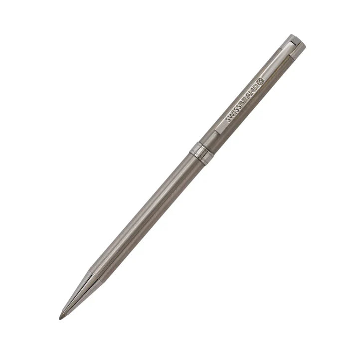 SWISSBRAND Glide 2527 Metallic chrome finish Ballpoint Pen with chrome trim