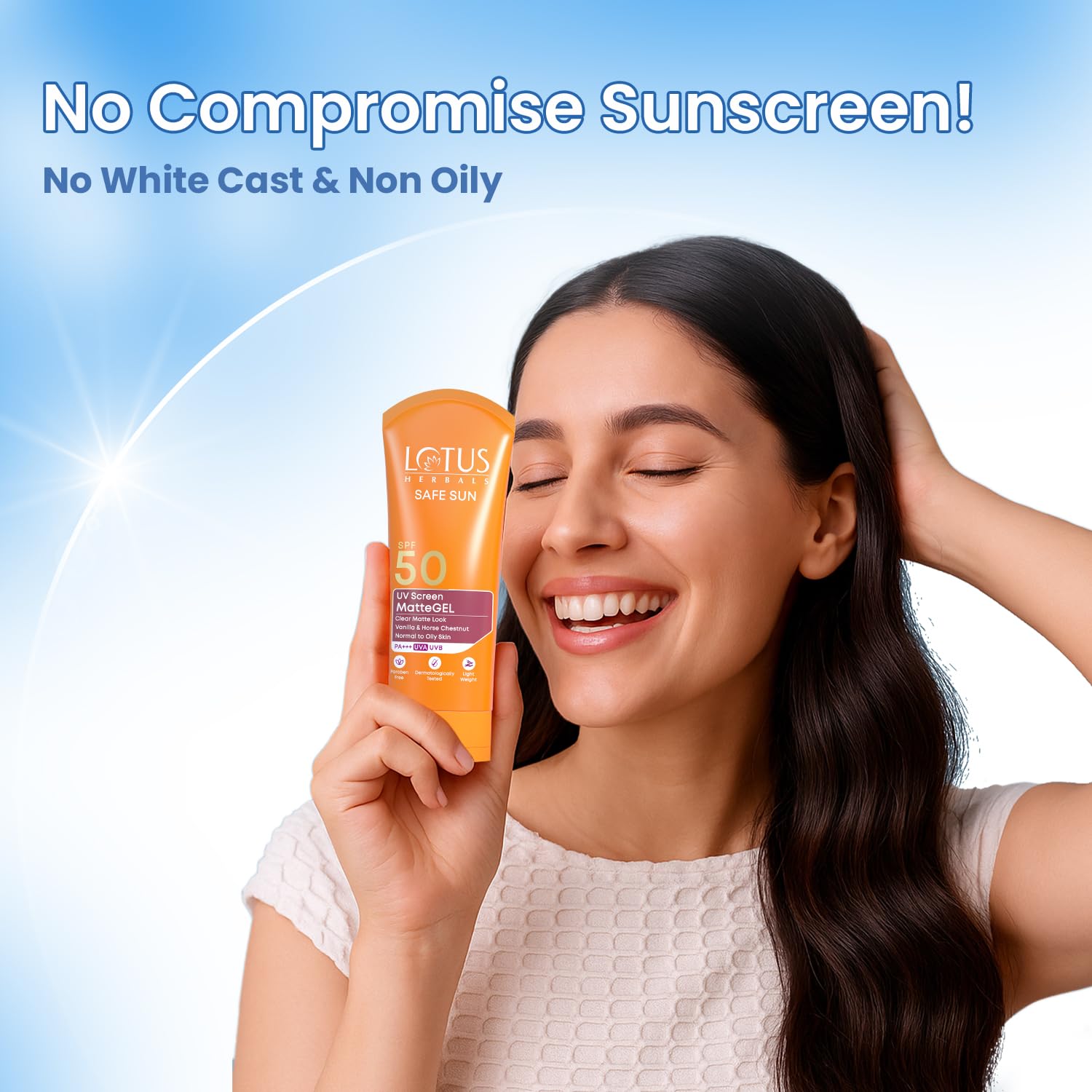 Lotus Herbals Safe Sun Invisible Matte Gel Sunscreen SPF 50 PA+++ - 100 gm