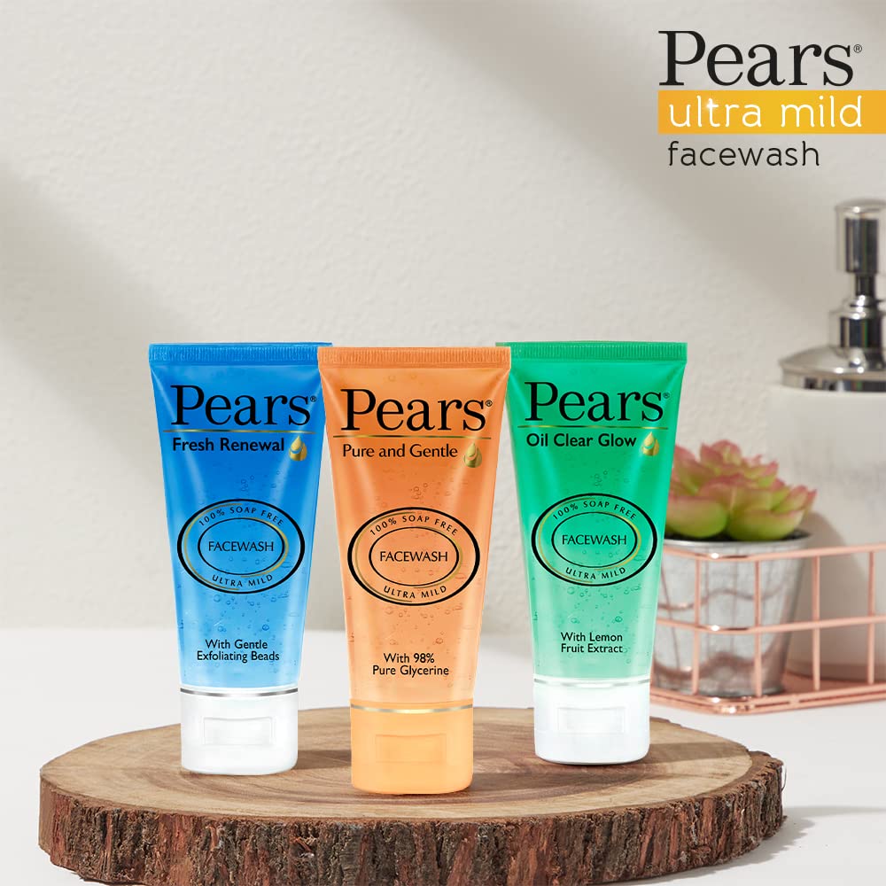 Pears Pure & Gentle Ultra Mild Facewash & Oil Clear Glow Ultra Mild Facewash Combo - Combo