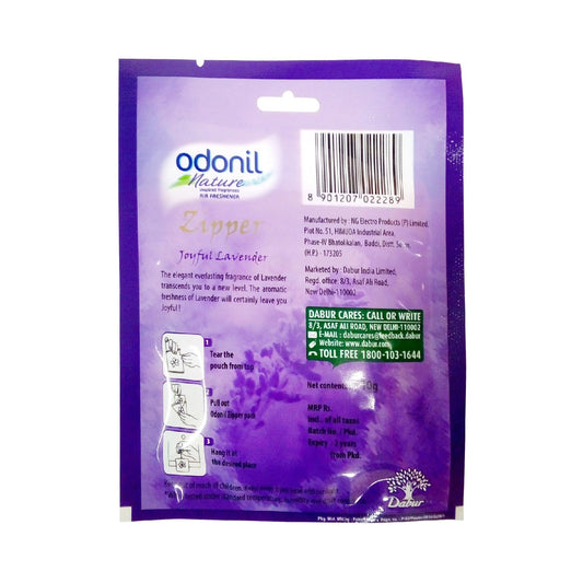 Odonil Nature Zipper Air Freshener - Joyful Lavender, 10g Pack