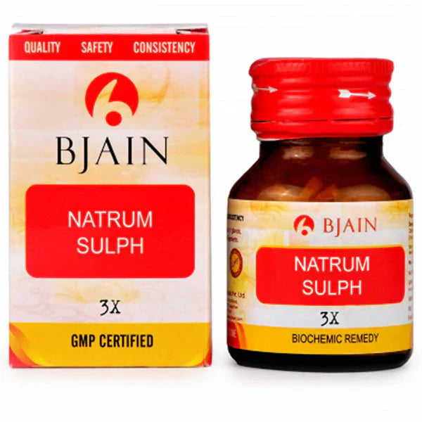 Bjain Homeopathy Natrum Sulphuricum Biochemic Tablet - 3X - 25 gm