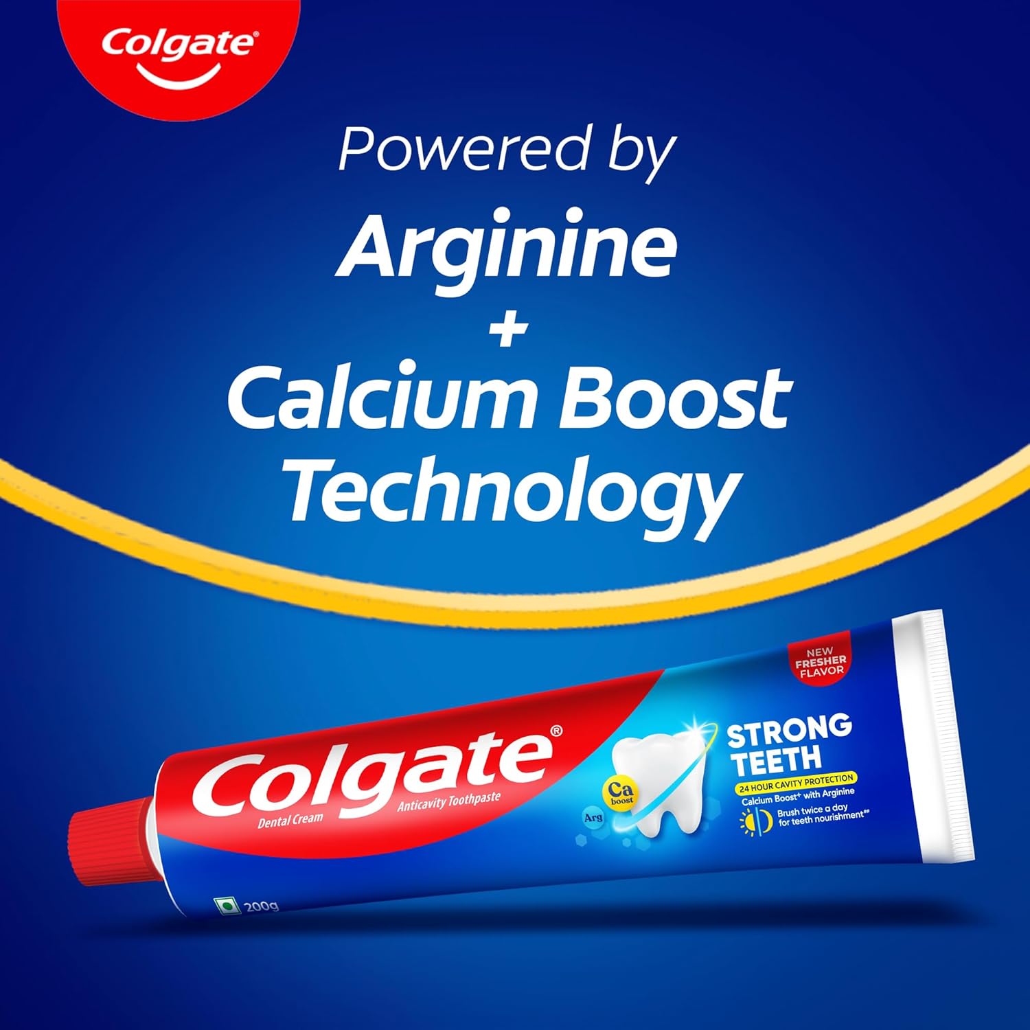 Colgate Strong Teeth Toothpaste with Amino Shakti for Cavity Protection Toothpaste (200 g)