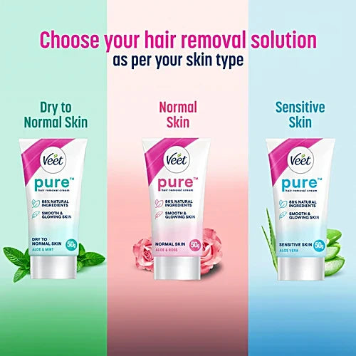 Veet Pure Hair Removal Cream - Normal Skin, For Women, 100 g