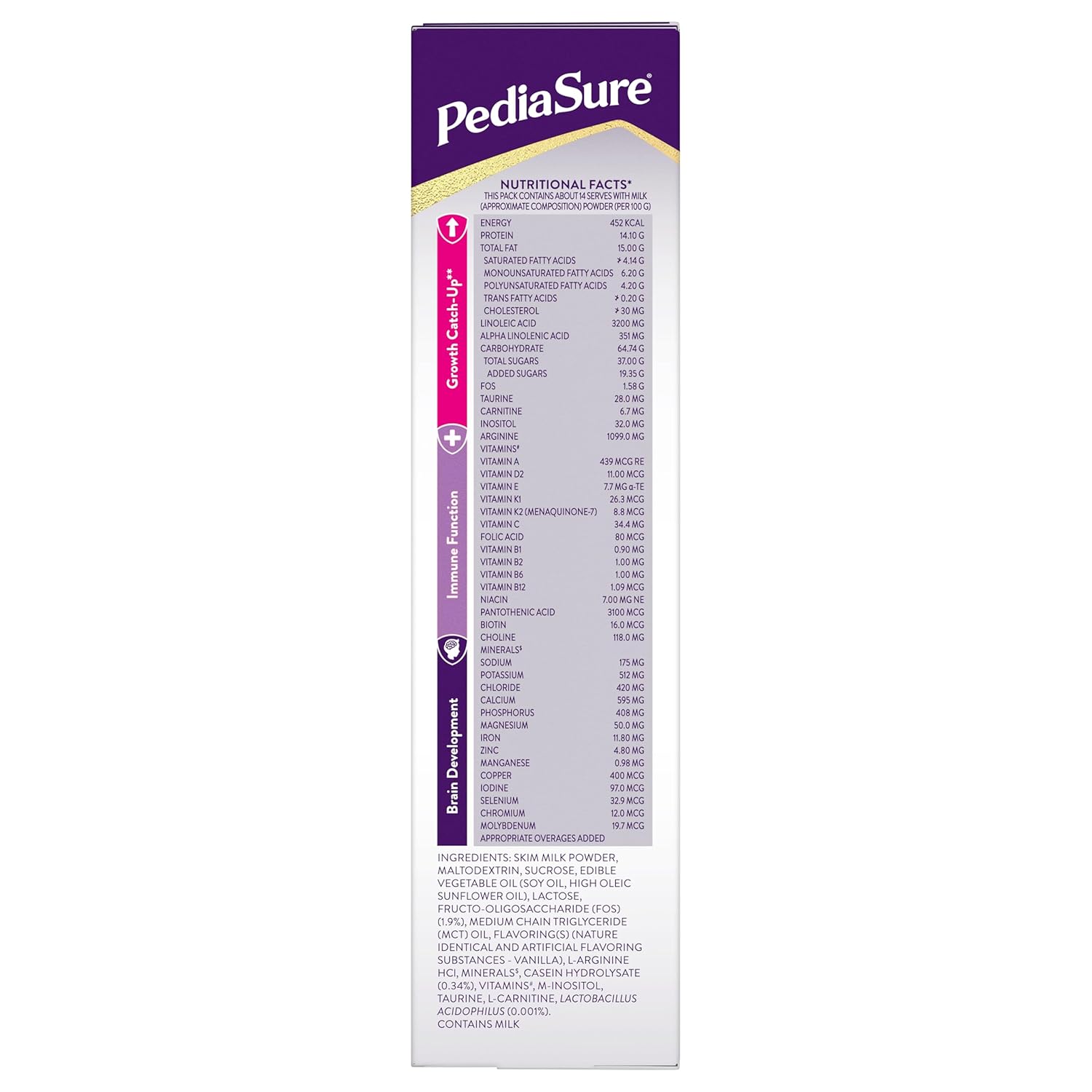Pediasure Nutritional Drink Powder, Vanilla 375gm