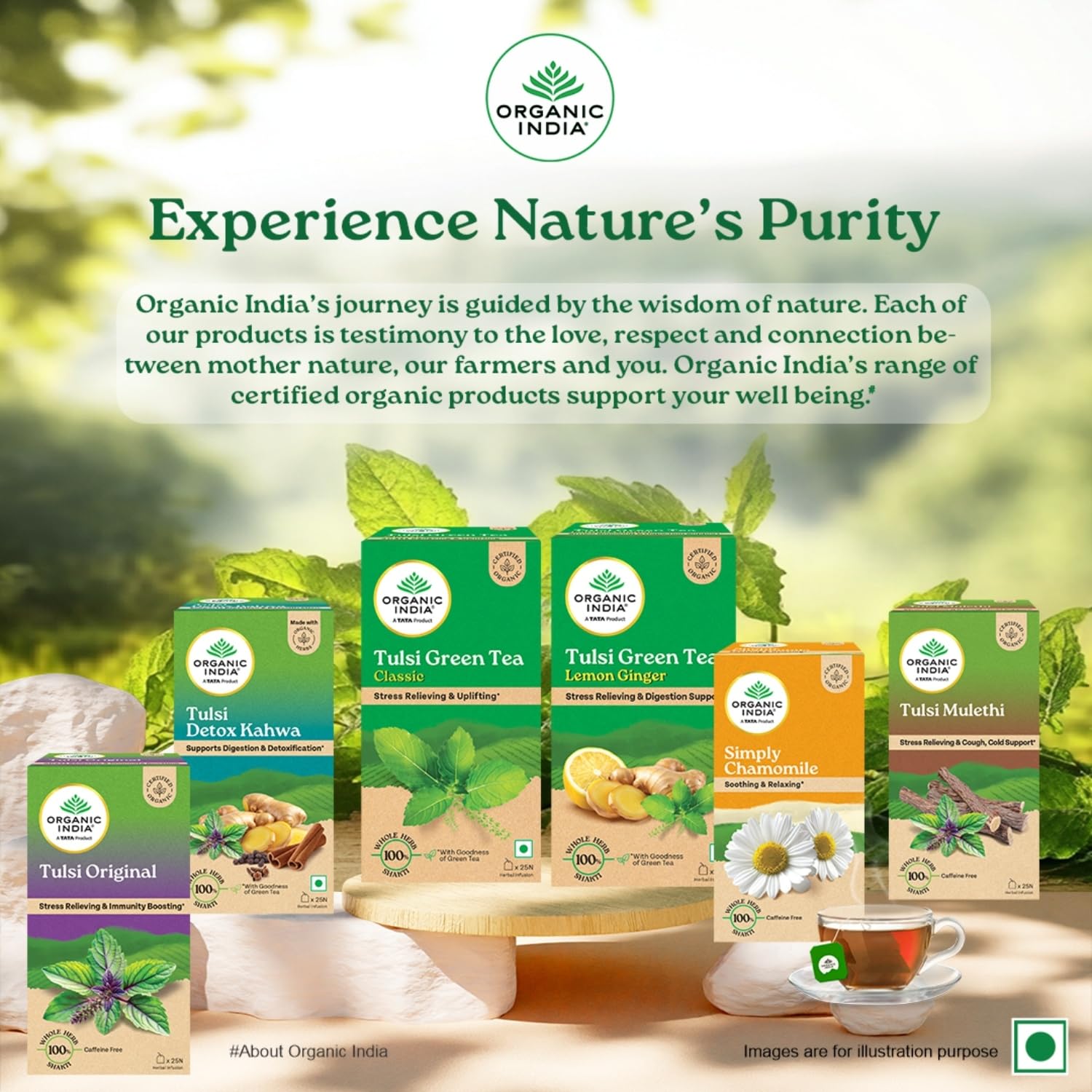 A TATA Product - Organic India Tulsi Detox Kahwa - 25 Tea Bags
