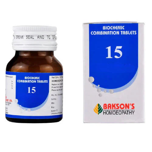 Bakson's Homeopathy Biochemic Combination 15 Tablets - 25 gm