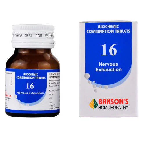Bakson's Homeopathy Biochemic Combination 16 Tablets - 25 gm