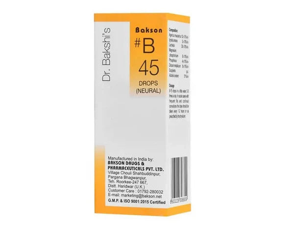 Bakson's Homeopathy B45 Drops - Limited Time Offer - 30 ml