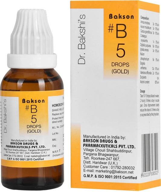 Bakson's Homeopathy B5 Drops (Gold) - 30 ml