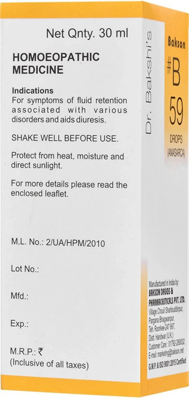 Bakson's Homeopathy B59 Drops - 30 ml