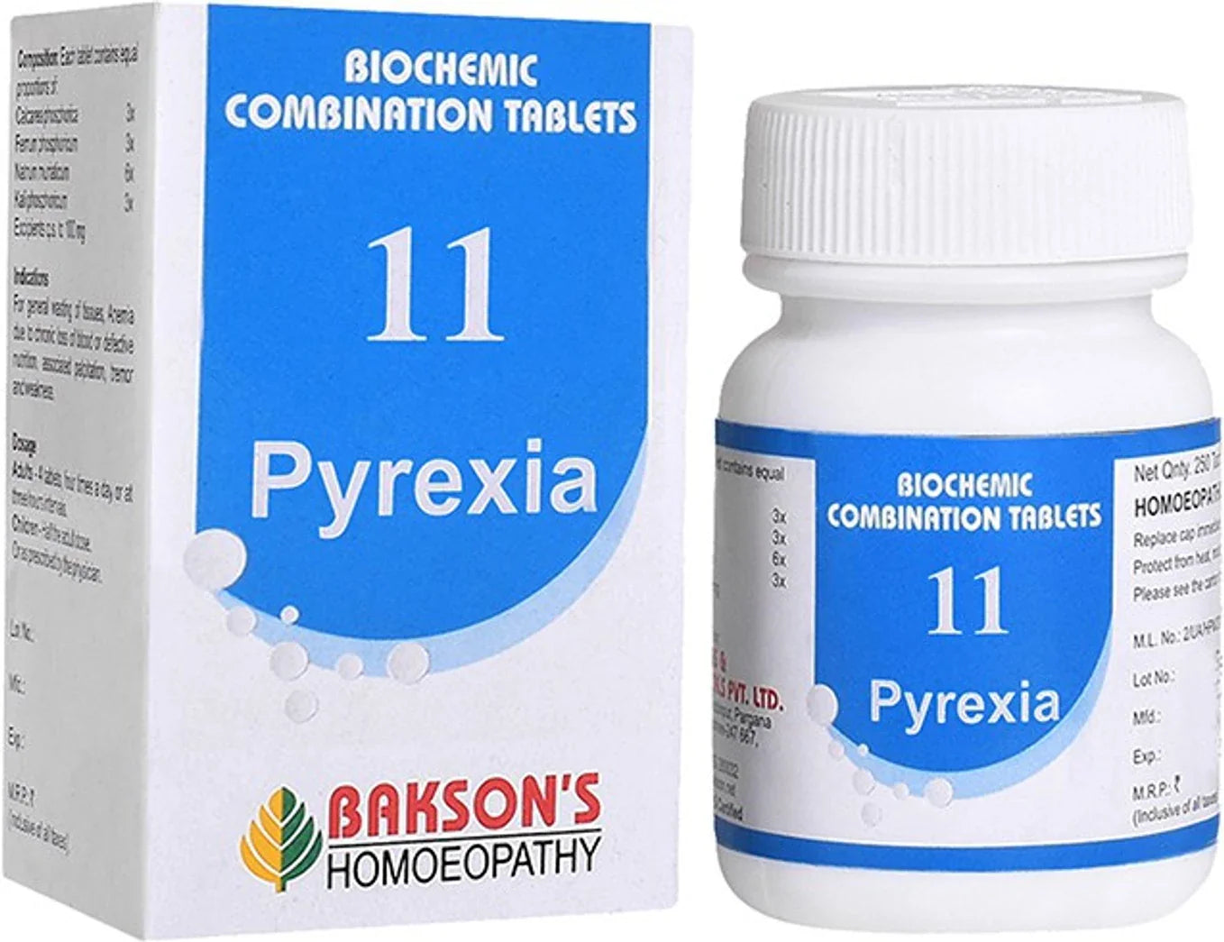Bakson's Homeopathy Biochemic Combination 11 Tablets - 25 gm